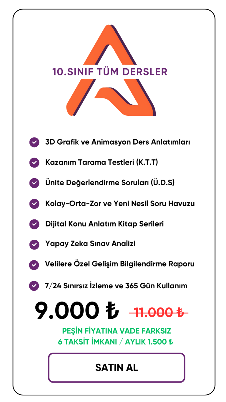 10 SINIF TÜM DERSLER